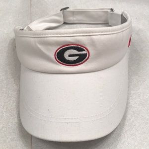 White Georgia Nike Visor